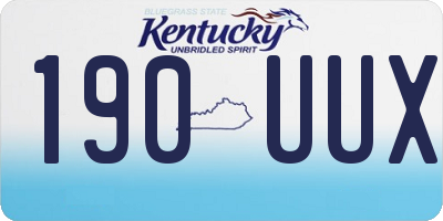 KY license plate 190UUX
