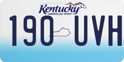 KY license plate 190UVH