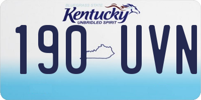 KY license plate 190UVN