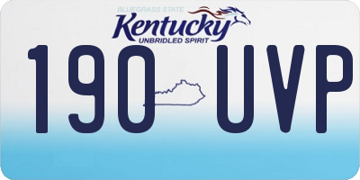 KY license plate 190UVP