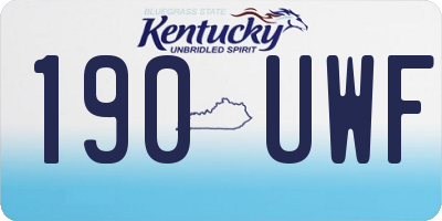 KY license plate 190UWF