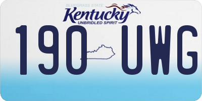 KY license plate 190UWG