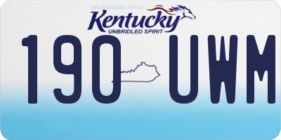 KY license plate 190UWM