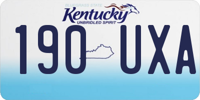 KY license plate 190UXA