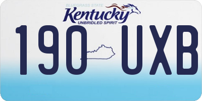 KY license plate 190UXB