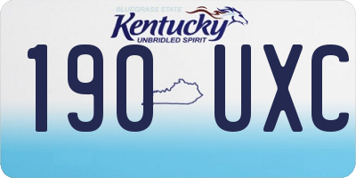 KY license plate 190UXC