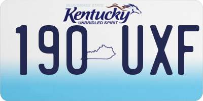 KY license plate 190UXF