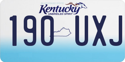 KY license plate 190UXJ