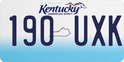 KY license plate 190UXK