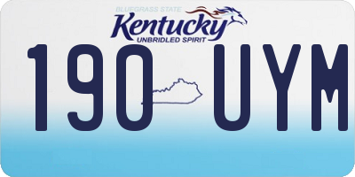 KY license plate 190UYM