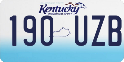 KY license plate 190UZB