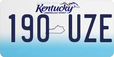 KY license plate 190UZE