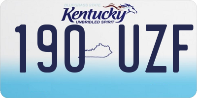 KY license plate 190UZF