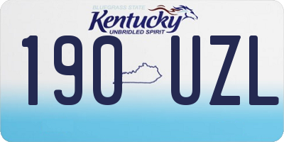 KY license plate 190UZL
