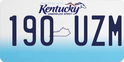 KY license plate 190UZM