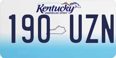 KY license plate 190UZN