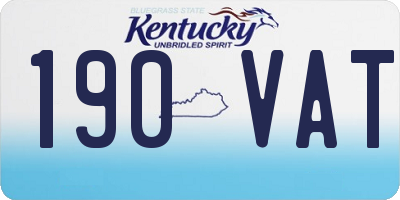 KY license plate 190VAT
