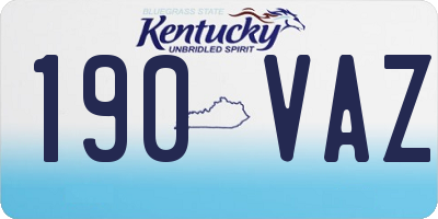 KY license plate 190VAZ