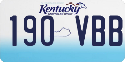 KY license plate 190VBB