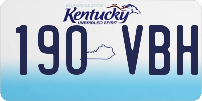 KY license plate 190VBH