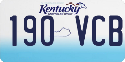 KY license plate 190VCB