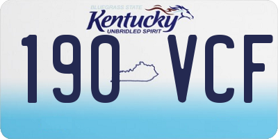 KY license plate 190VCF