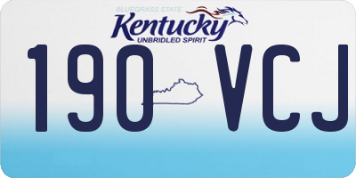 KY license plate 190VCJ