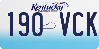 KY license plate 190VCK