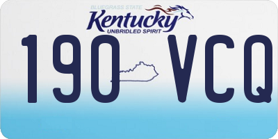 KY license plate 190VCQ