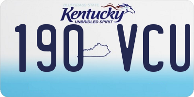 KY license plate 190VCU