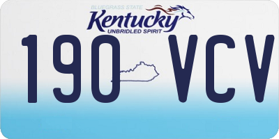 KY license plate 190VCV