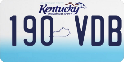 KY license plate 190VDB