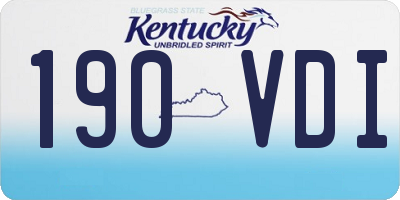 KY license plate 190VDI