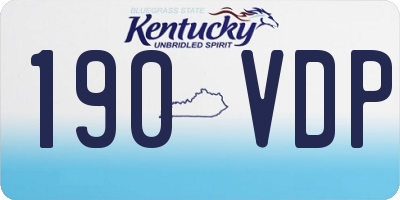 KY license plate 190VDP