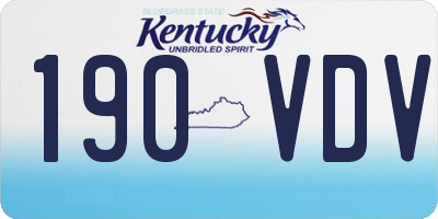 KY license plate 190VDV