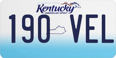 KY license plate 190VEL