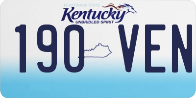 KY license plate 190VEN
