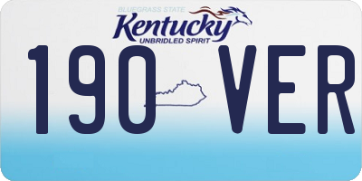 KY license plate 190VER