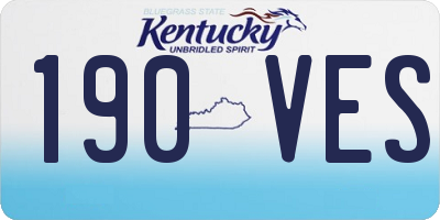 KY license plate 190VES