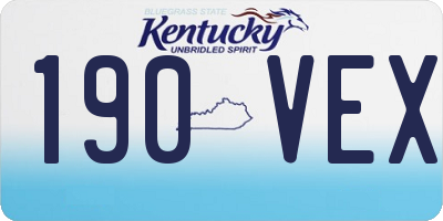 KY license plate 190VEX