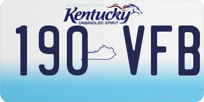 KY license plate 190VFB