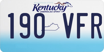 KY license plate 190VFR