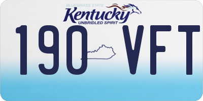 KY license plate 190VFT