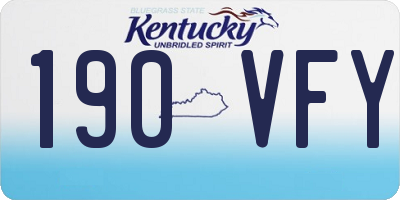 KY license plate 190VFY