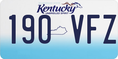 KY license plate 190VFZ