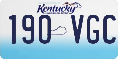 KY license plate 190VGC