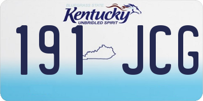 KY license plate 191JCG