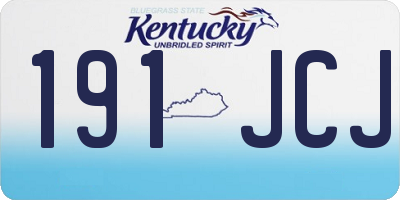 KY license plate 191JCJ