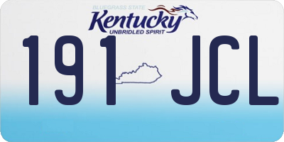 KY license plate 191JCL