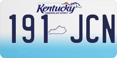 KY license plate 191JCN